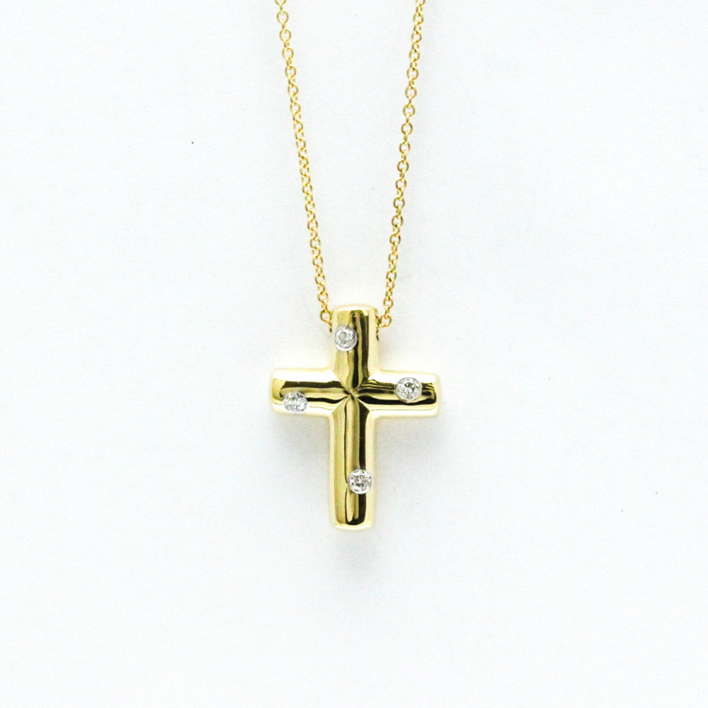 Tiffany Yellow Diamond Dots Cross Necklace